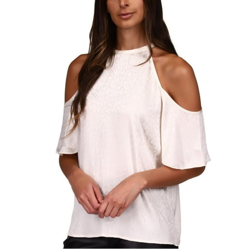 Elegant White Cold Shoulder Top